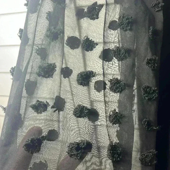 SweatyRocks Long Sleeve Pullover Swiss Dot Mini Dress Size Large Black NWT - Picture 6 of 7